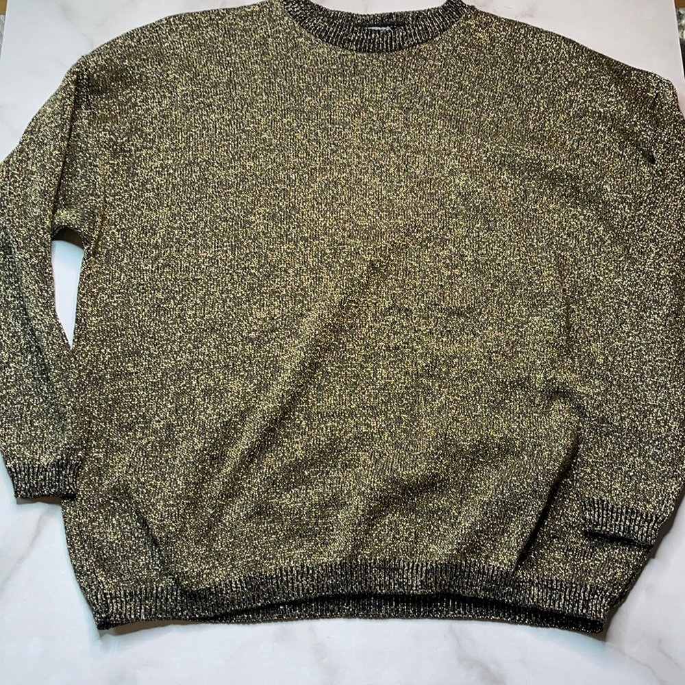 Arielle Vintage 80’s Metallic Gold Sweater